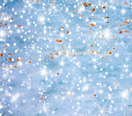 Christmas and New Year background with snowflakesの写真素材
