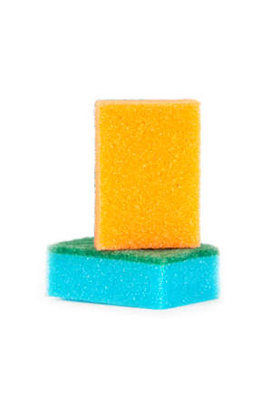 Image of colored sponges isolated close up.の写真素材
