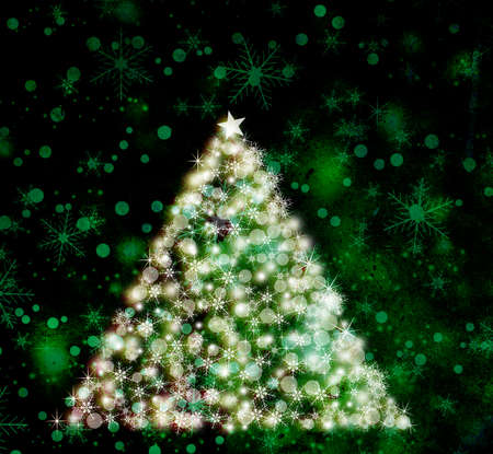 Christmas and New year background with Christmas tree.の写真素材