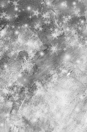 Christmas and New Year background with snowflakesの写真素材