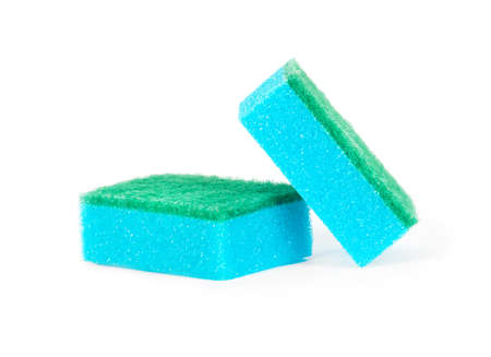Image of colored sponges isolated close up.の写真素材