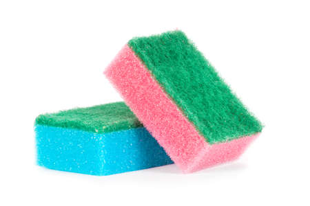 Image of colored sponges isolated close up.の写真素材