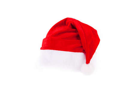 Santa hat isolated on white backgroundの写真素材