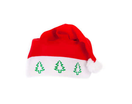 Santa hat isolated on white backgroundの写真素材