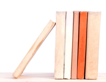 Old books on wood shelf.の写真素材
