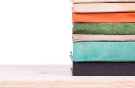 Old books on wood shelf.の写真素材