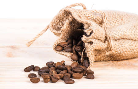 coffee background with grains and empty spaceの写真素材