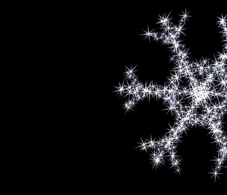 Christmas background with glowing snowflakeの写真素材