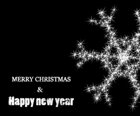 Christmas background with glowing snowflakeの写真素材