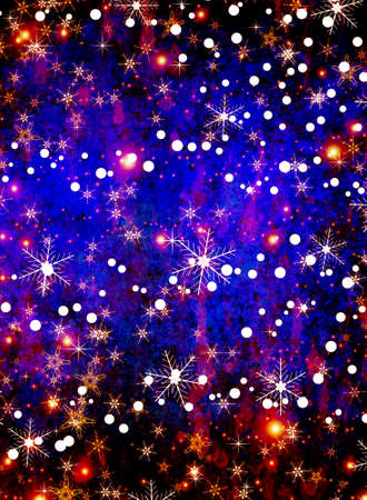 Christmas and New Year background with snowflakesの写真素材