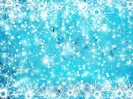Christmas and New Year background with snowflakesの写真素材
