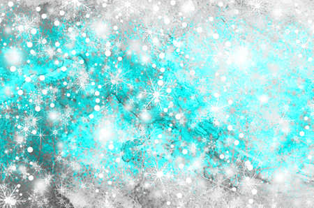 Christmas and New Year background with snowflakesの写真素材