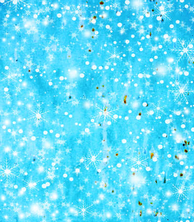 Christmas and New Year background with snowflakesの写真素材