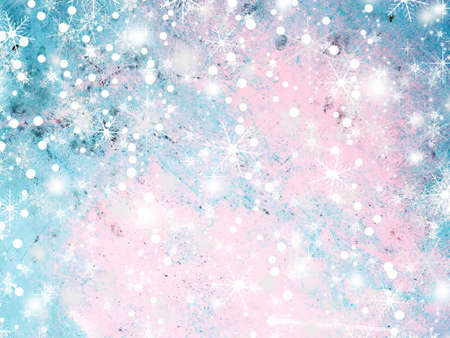 Christmas and New Year background with snowflakesの写真素材