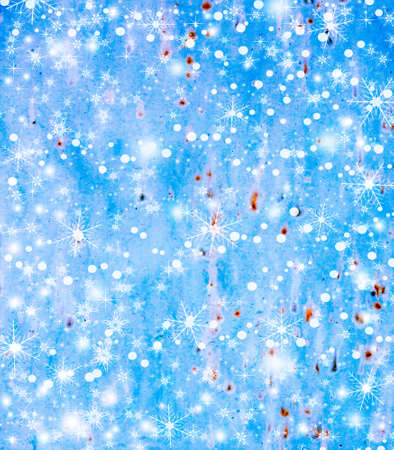 Christmas and New Year background with snowflakesの写真素材