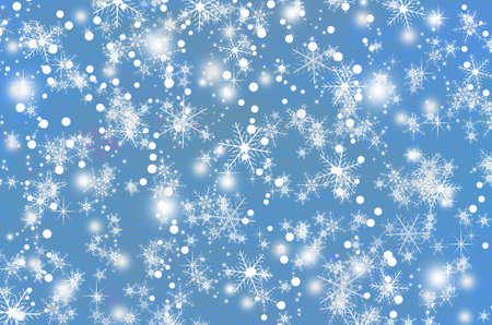 Christmas and New Year background with snowflakesの写真素材