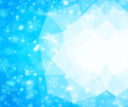 Winter Background with Snowflakesの写真素材