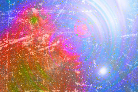 Image of glowing galaxy against black space and starsの写真素材