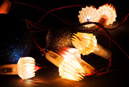 Christmas light with blured backgroundの写真素材