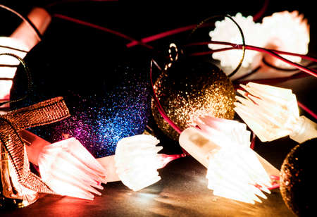 Christmas light with blured backgroundの写真素材