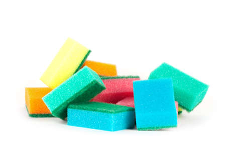 Image of colored sponges isolated close up.の写真素材