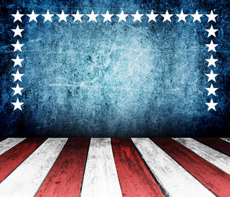 USA style background - empty wooden table for display montagesの写真素材
