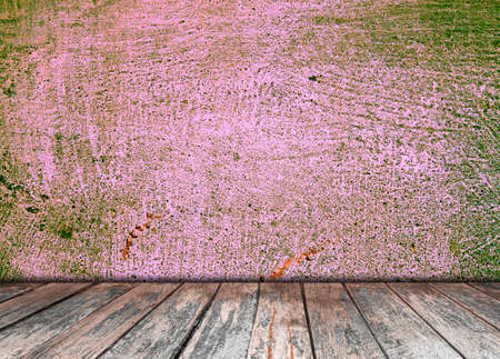 room interior vintage with wood floor backgroundの写真素材