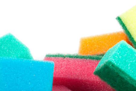 Image of colored sponges isolated close up.の写真素材
