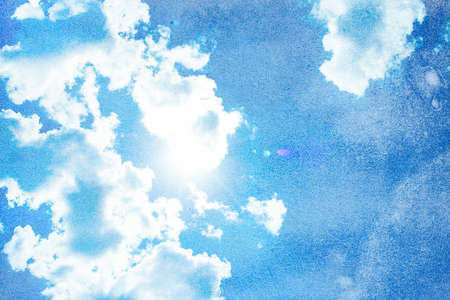 Blue sky with clouds. Nature backgroundの写真素材