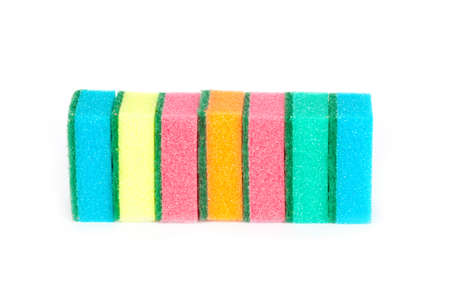 Image of colored sponges isolated close up.の写真素材