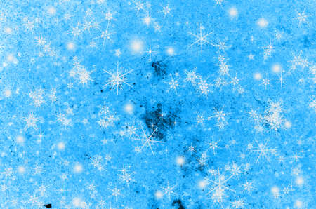 Christmas and New Year background with snowflakesの写真素材