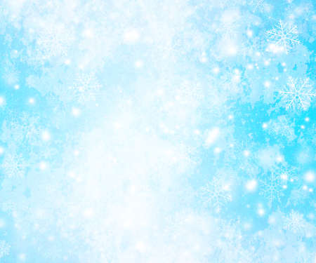 Christmas and New Year background with snowflakesの写真素材