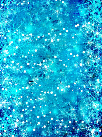 Christmas and New Year background with snowflakesの写真素材