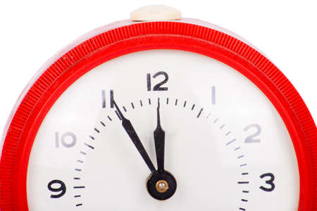 Alarm clock isolated on whiteの写真素材