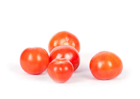 tomatoes isolated on white backgroundの写真素材