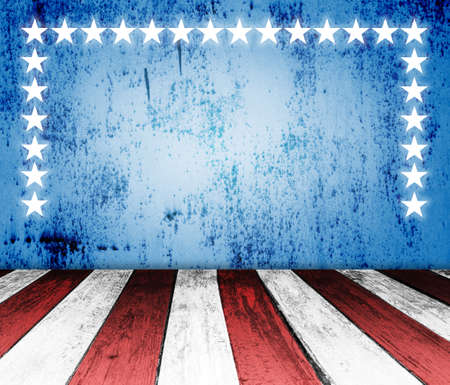 USA style background - empty wooden table for display montagesの写真素材