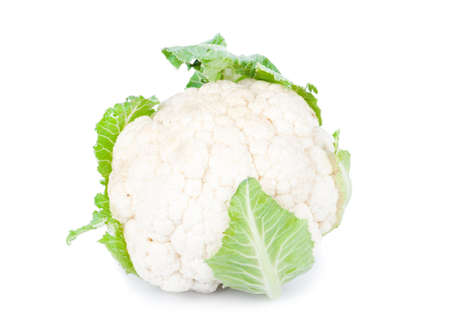 Cauliflower isolated on white backgroundの写真素材