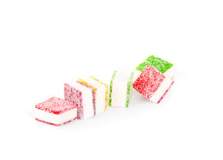 color candy isolated on the white backgroundの写真素材