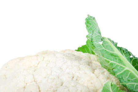 Cauliflower isolated on white backgroundの写真素材