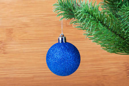 Decorated Christmas tree on white backgroundの写真素材