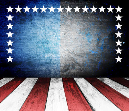 USA style background - empty wooden table for display montagesの写真素材