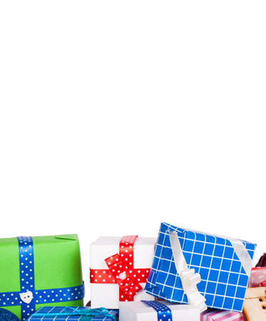 Gift boxes isolated on white background