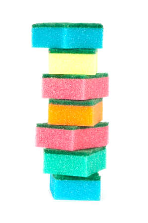 Image of colored sponges isolated close up.の写真素材