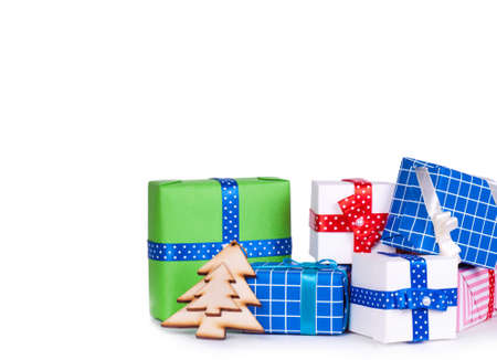 Decorate on Christmas isolated on white backgroundの写真素材