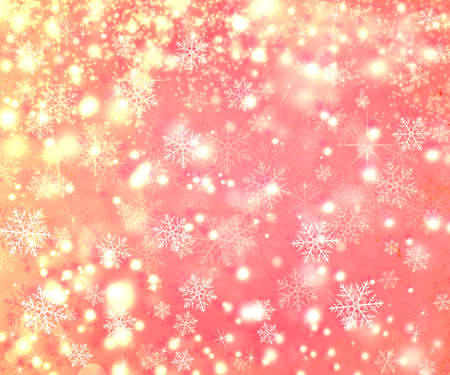 Christmas and New Year background with snowflakesの写真素材