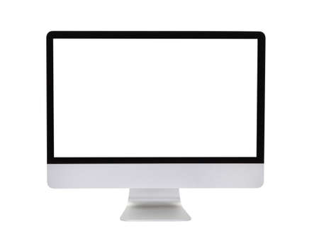 Computer screen isolated on a white backgroundの写真素材