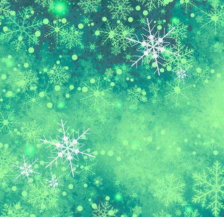 Christmas and New Year background with snowflakesの写真素材