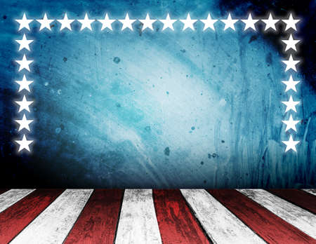 USA style background - empty wooden table for display montagesの写真素材