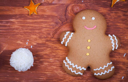 Christmas decoration with gingerbread cookies