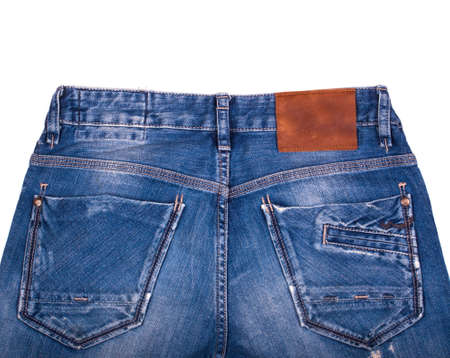 Blue jeans pocket closeupの写真素材